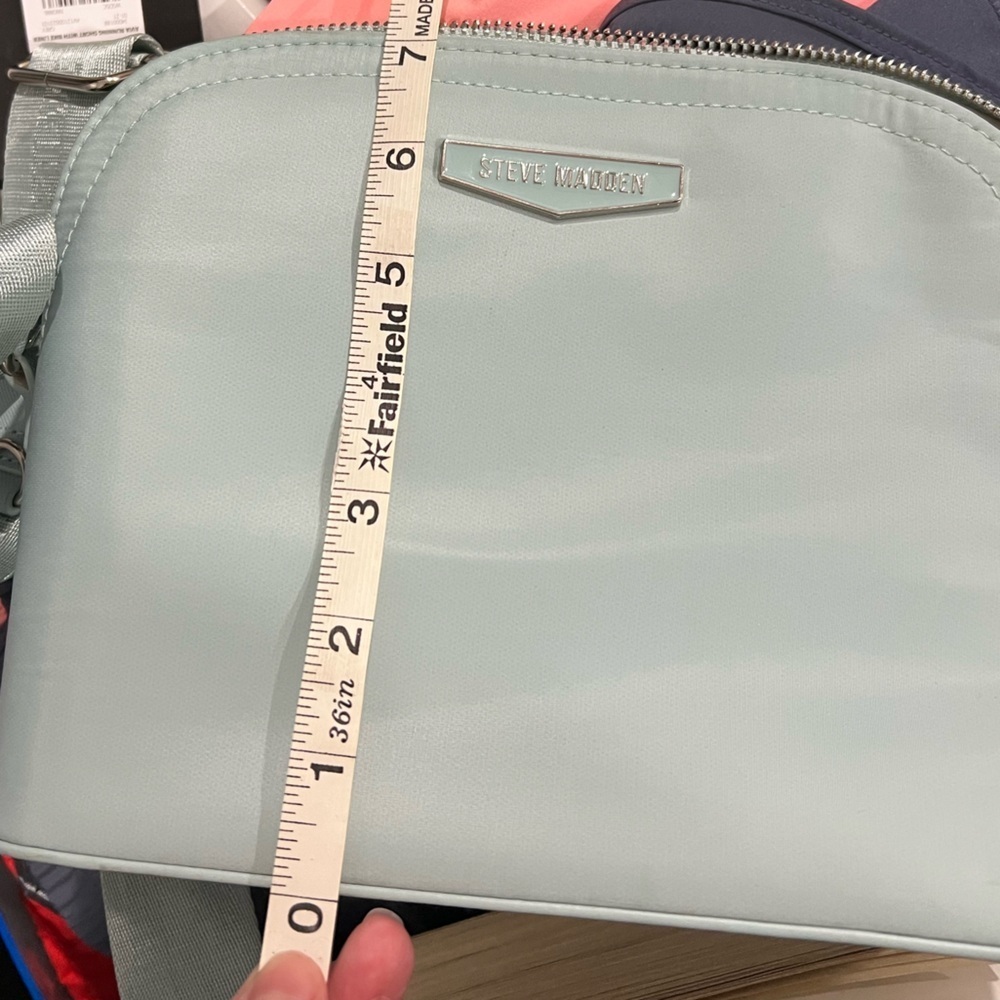 Steve Madden bag purse small mint green light blue crossover - Picture 10 of 11